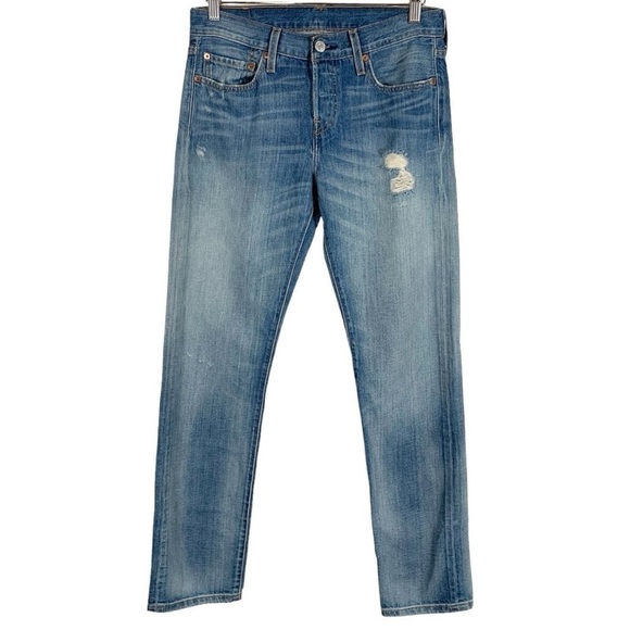 Levi's 501 Distressed Straight Leg Jeans Size 26 - Picture 1 of 9